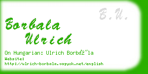 borbala ulrich business card